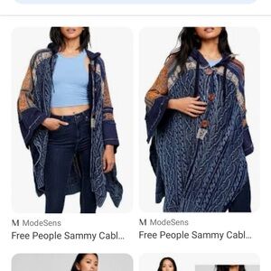 Beautiful and unique Free People poncho XL